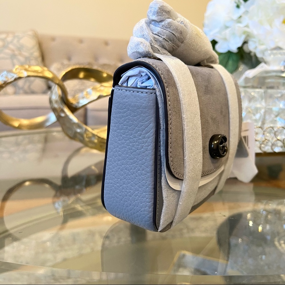 Coach Madison Shoulder Bag 16 Crossbody Bag Pewter/Granite - Picture 11 of 13